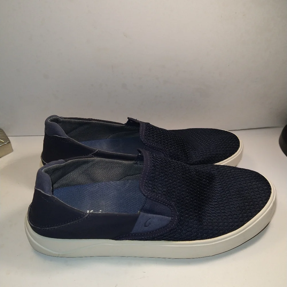Olukai Lae'Ahi Blue Mesh Casual Slip On Loafers Shoes Men's sz 9